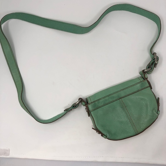 Vintage Fossil Pistachio Mint Green Crossbody Bag - Picture 3 of 8